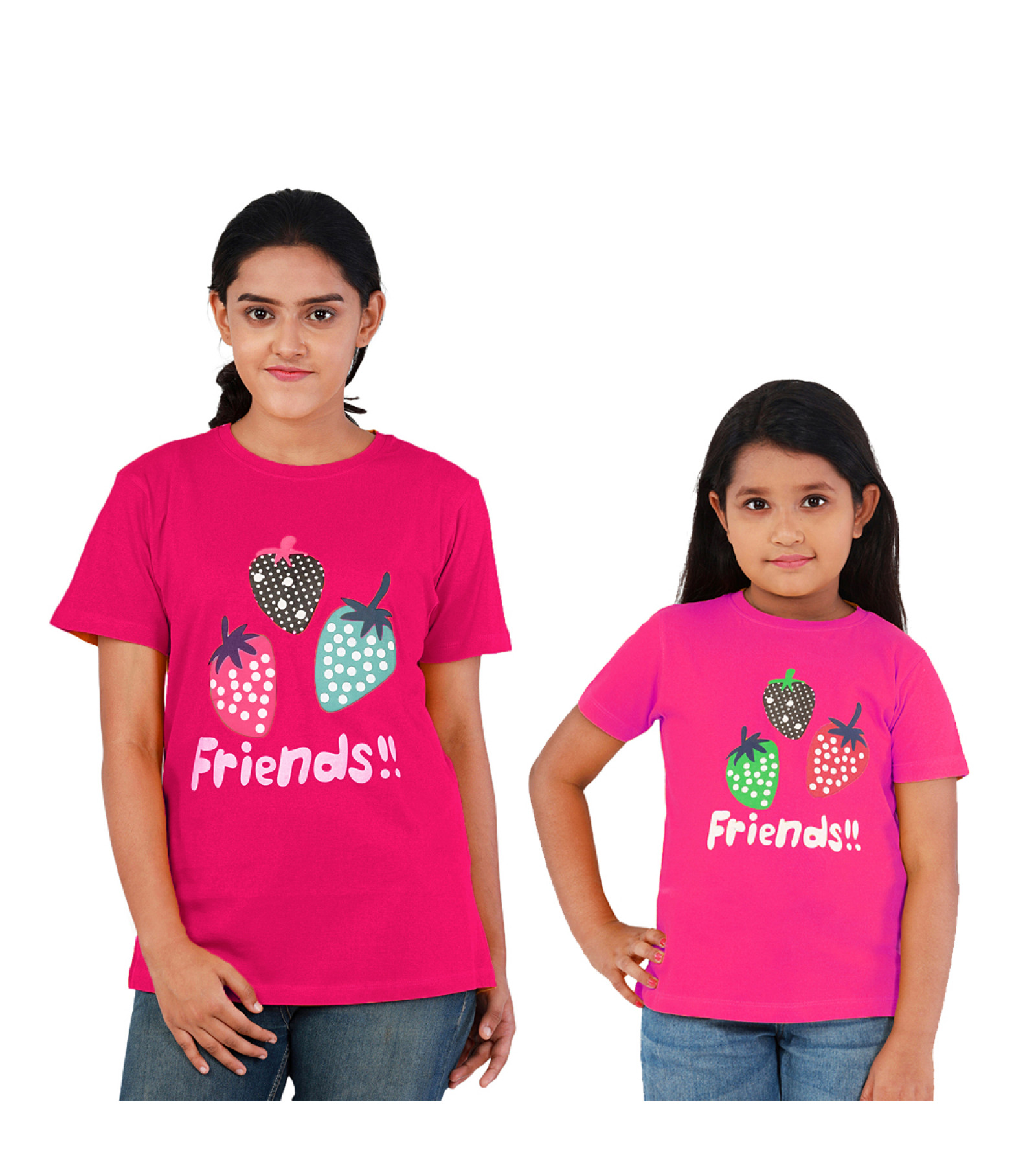 Mother and Daughter Combo of Cotton t-shirt